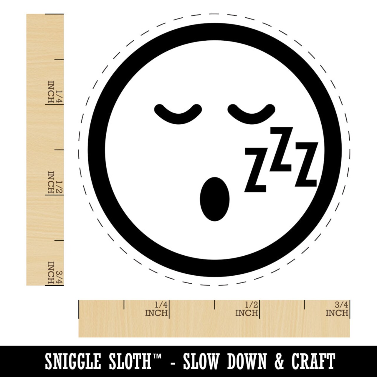 Sleeping Face Tired Emoticon Self-Inking Rubber Stamp for Stamping Crafting Planners